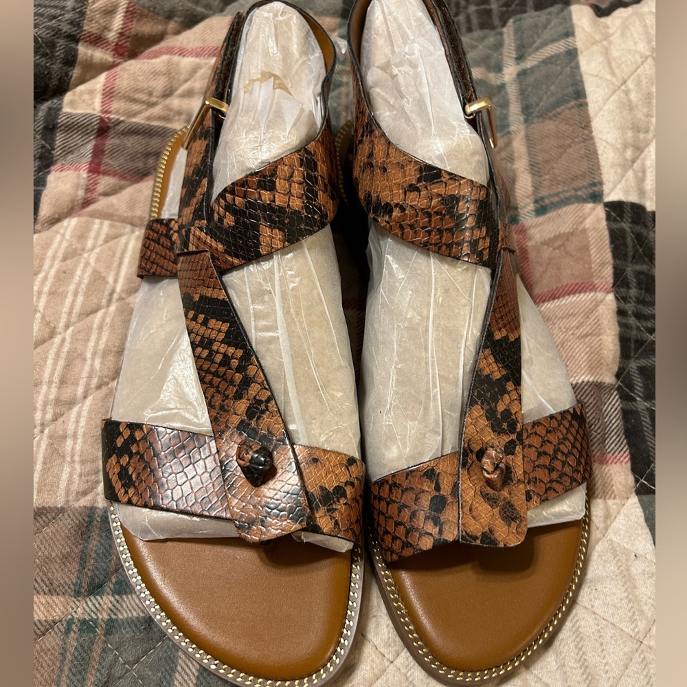 Franco Sarto leopard sandals